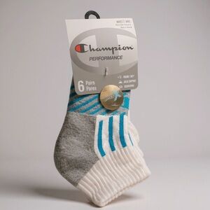 Champion Women’s Performance Ankle Socks 6-Pack NWT – Size L -Shoe size 5 - 9